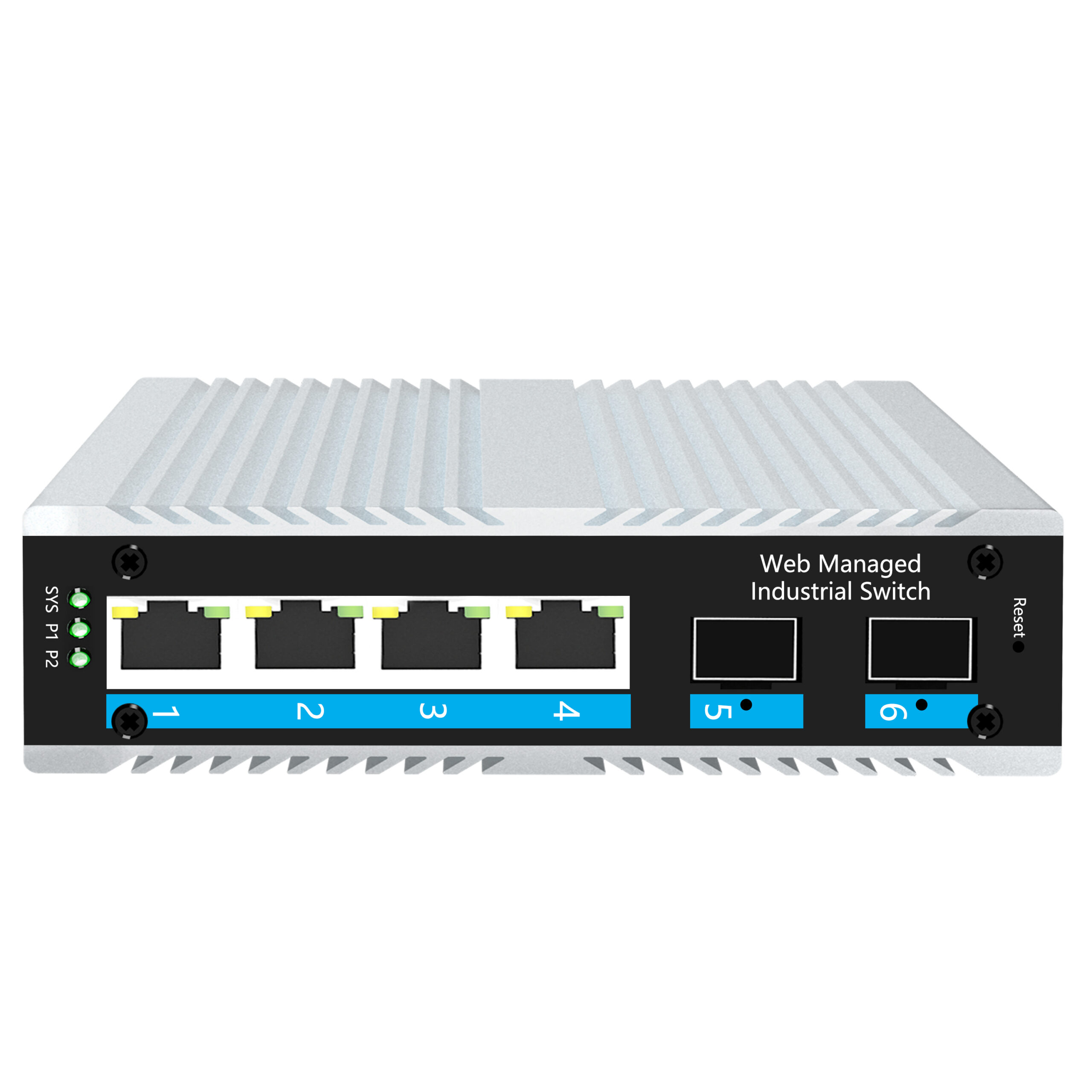 CFW-HY2004GP-SFP Switch L2 Web Managed Industrial Ethernet PoE with 4 Gigabit PoE+ ports and 4 SFP slots